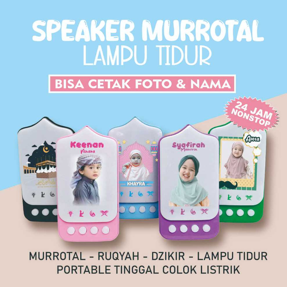 SPEAKER LAMPU MUROTTAL 24 JAM ALQURAN DZIKIR RUQYAH PORTABLE