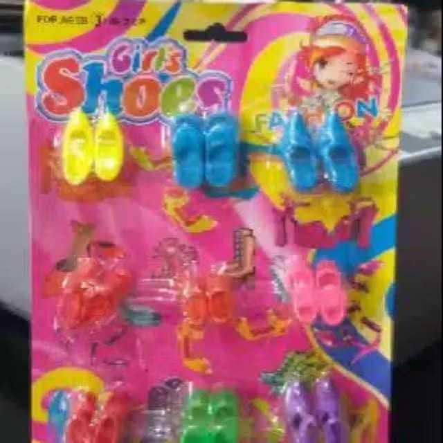 MAINAN BARBIE / SEPATU BARBIE MURAH 9 PCS/Mainan Anak Perempuan Sepatu boneka Barbie Isi 9 pcs