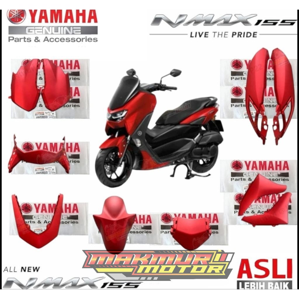 COVER BODY HALUS NMAX NEW MERAH DOF 2020 ORI YGP