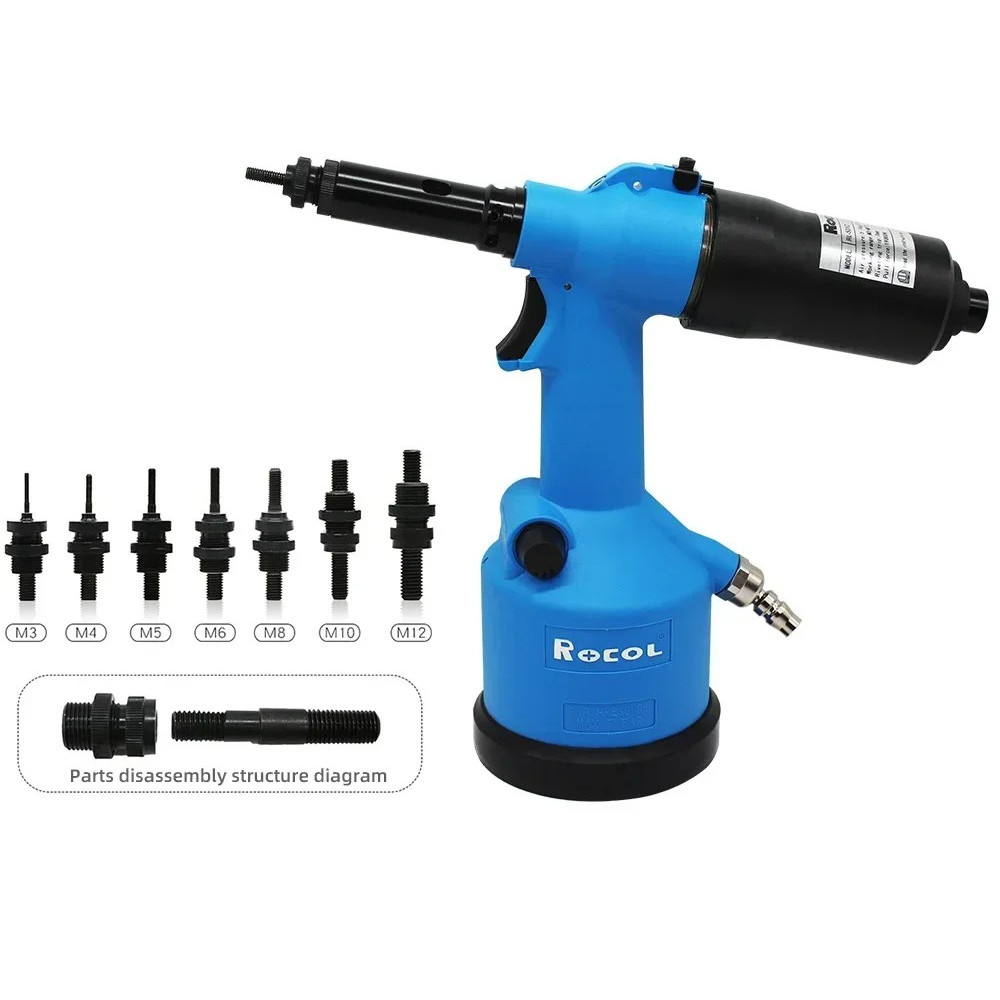 Pneumatic Rivet Nut  Kit Industrial Adjustable stroke Pneumatic Hydraulic Automatic Riveter Tool M3-