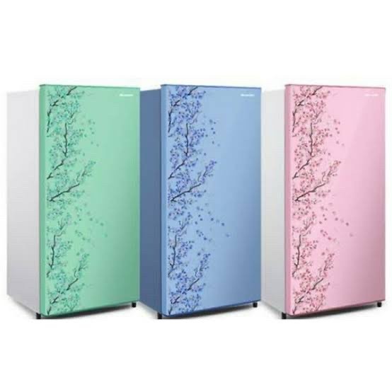(KHUSUS BOGOR) KULKAS LEMARI ES SHARP 1 PINTU 162 ND BUNGA SAKURA