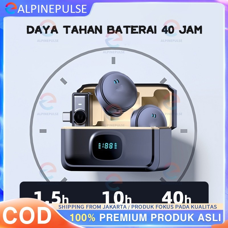Mikrofon Nirkabel Lavalier Mic Portabel Audio Video Pembuatan Rekaman Wireless Microphone HP Clip On