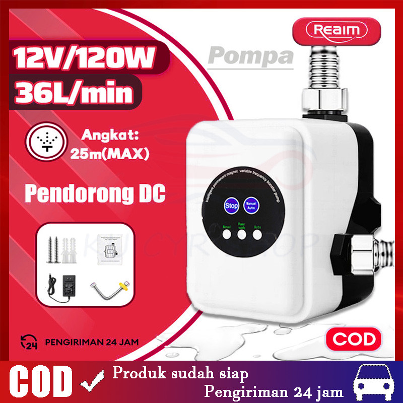 Pompa Booster DC 180W Pompa Air Otomatis Pompa Pendorong Tekanan Hemat Listrik Hening Shower Water H