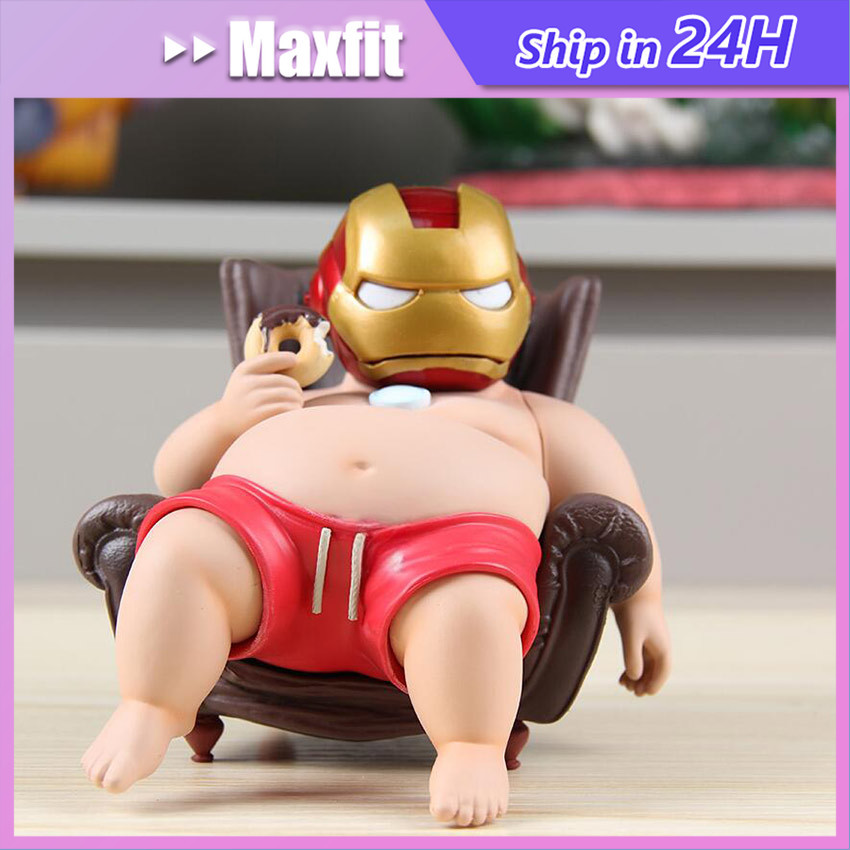 Fat Man Ironman Action Figure Marvel Fat Boy Ironman Fat Doll Untuk Dekorasi Mobil & Desktop