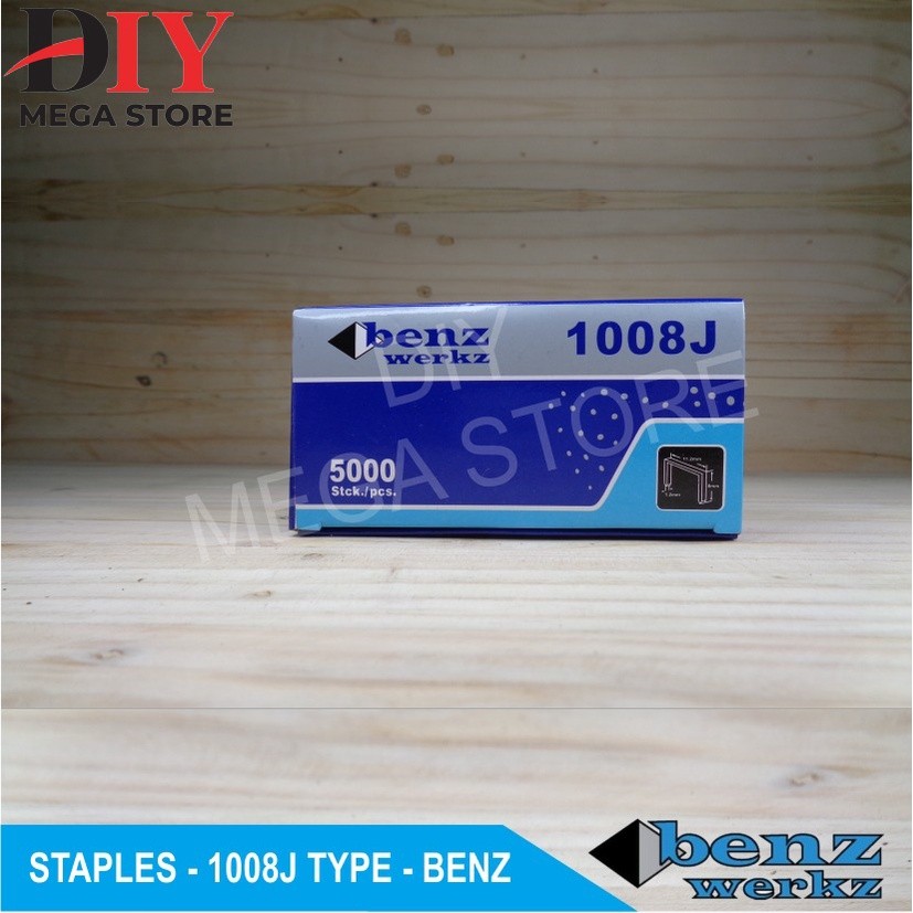 Isi stapler 1008J benz werkz staples tembak angin 5000 pcs isi staples Staples 1008J Benz Werkz Stap