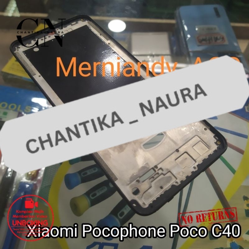 Xiaomi Pocophone Poco C40 Frame tulang tengah Tulang lcd tatakan mesin