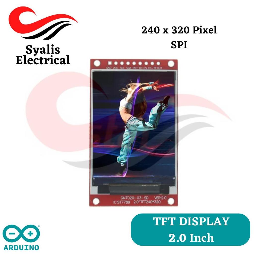 Display TFT LCD OLED 2.0 inch RED arduino [SYALIS]