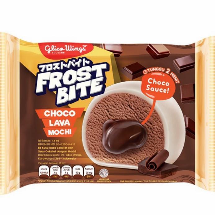 Glico Frost Bite Mochi Ice Cream Es Krim Rasa Choco Lava / Strawberry Lava / Pandan Srikaya / Cookie