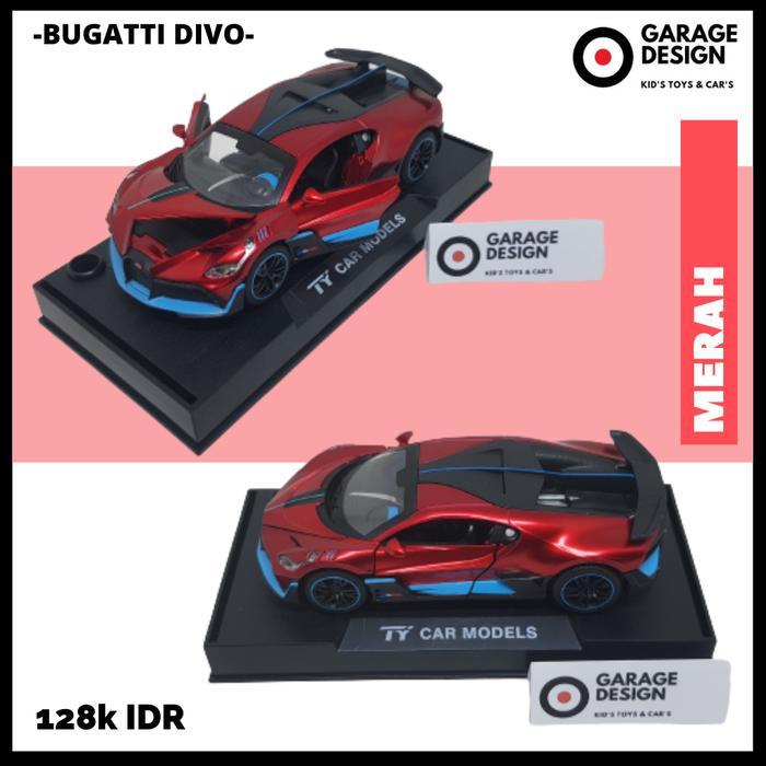 Diecast Miniatur Mobil Bugatti Divo Skala 1