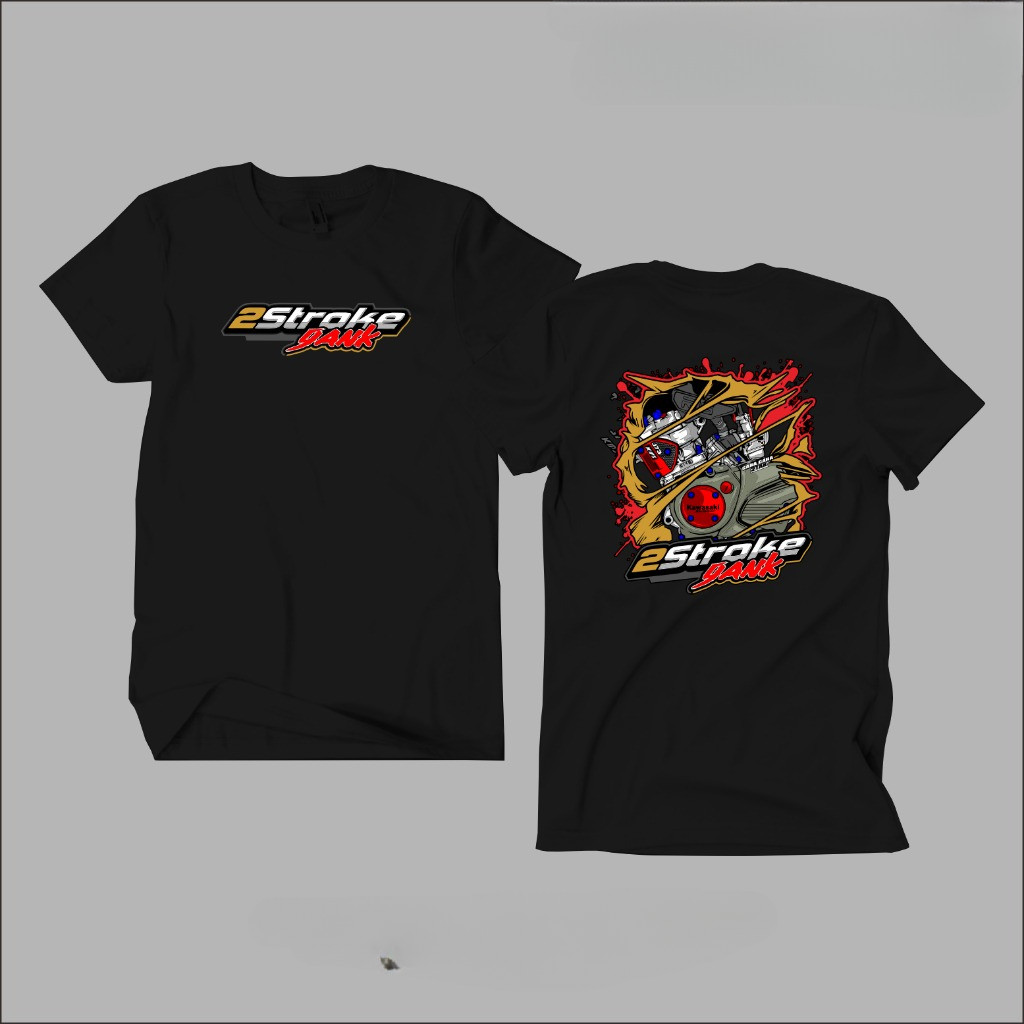 KAOS T-SHIRT 2 STROKE GANK ENGINE/ Kaos 2stroke gank / kaos twostroke gank / kaos two stroke gank