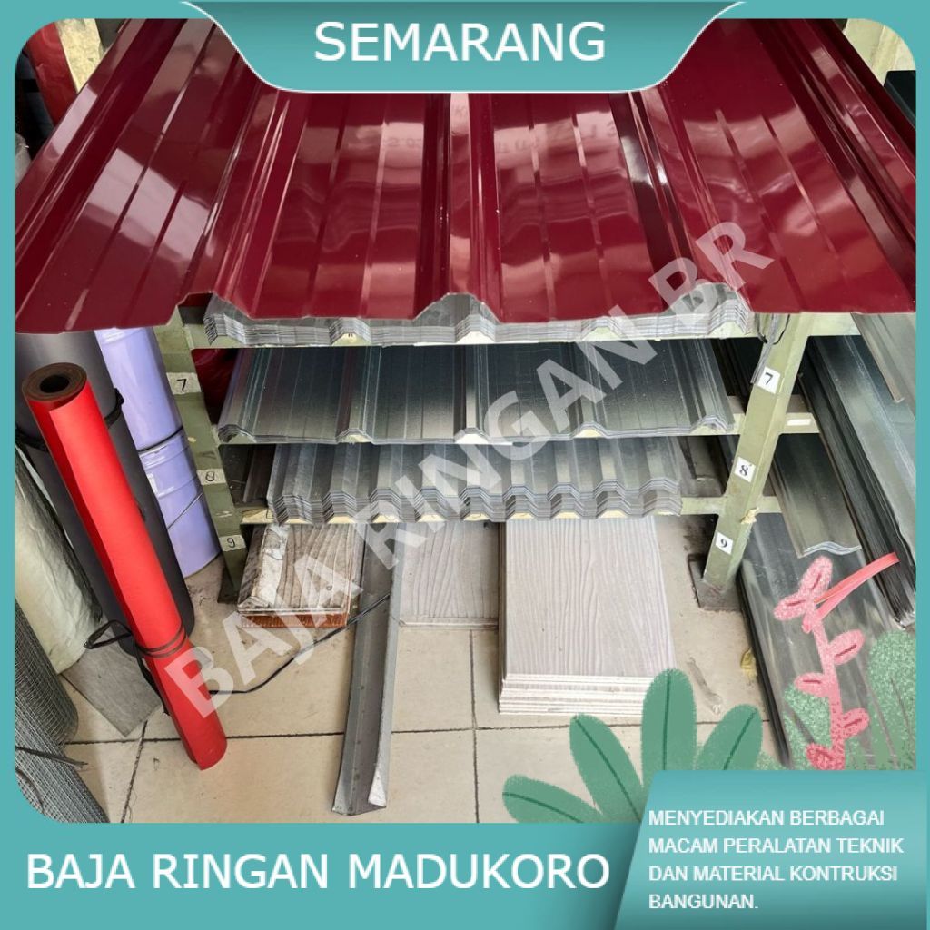 ATAP GALVALUME SPANDECK WARNA MERAH MAROON