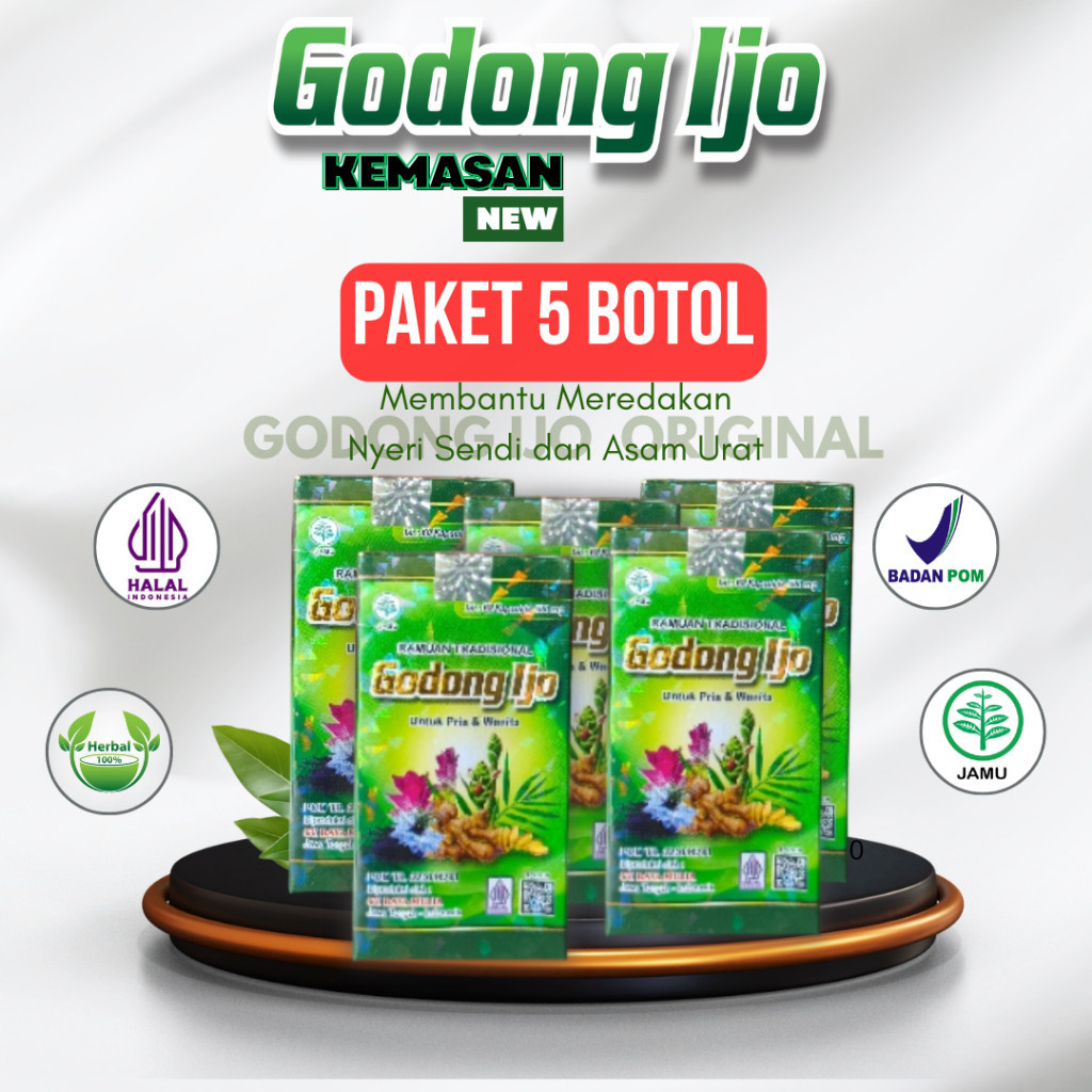 Mega Sale ~ GODONG IJO AMANAH DAN TERPERCAYA  ASLI GODONG IJO KAPSUL  Obat Saraf Kejepit Herbal Jamu