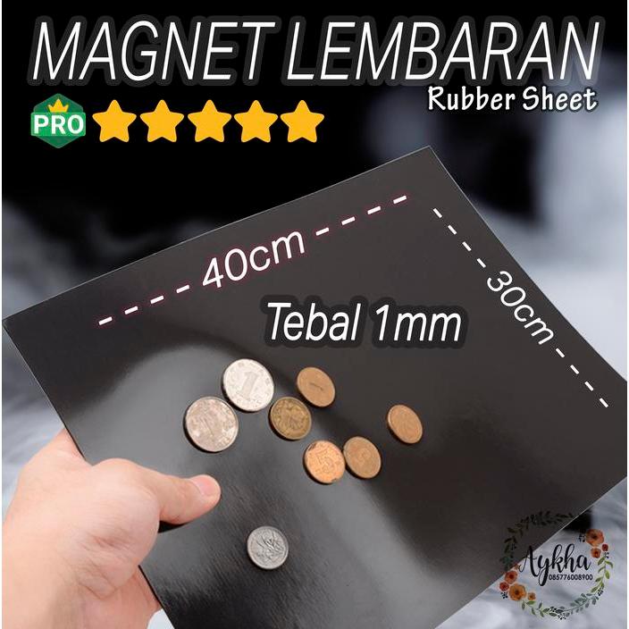 Magnet Strip Lembaran Sheet Rubber Ukuran A3 30cm x 40cm Tebal 1mm