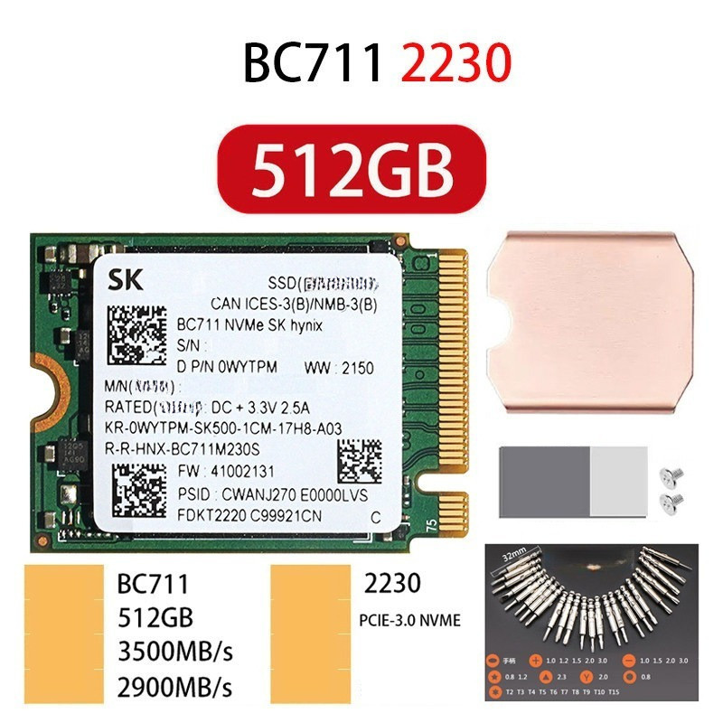 ARH SK Hynix Bc711 256G 512G 1T 2230 PCIe NVMe SSD M.2 Dell