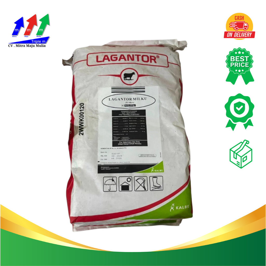 LAGANTOR F1 CUSTOMIX 25 Kg | LAGANTOR MILKU 25 Kg - Premix untuk Sapi Kambing TRIPLE M