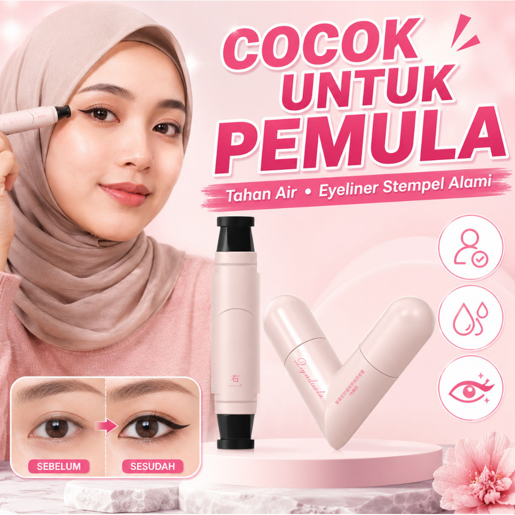 Kirim dalam 24 jam/Quick Dry Eyeliner Stamp Eyeliner Liquid Pencil/Waterproof Sweat-proof Eyeliner S