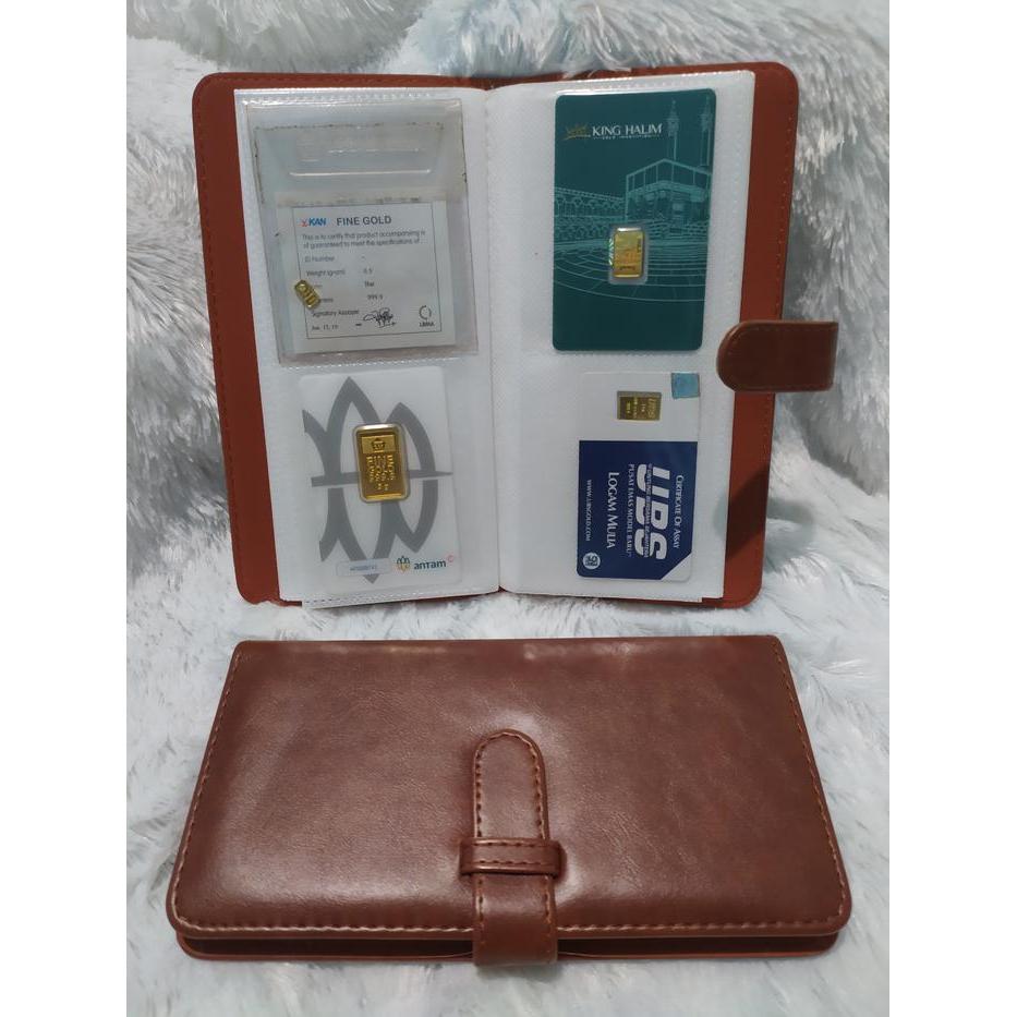 Dompet Album Logam Mulia Emas Antam UBS King Halim Antam Certicard Certieye Redmark Press Retro Klas