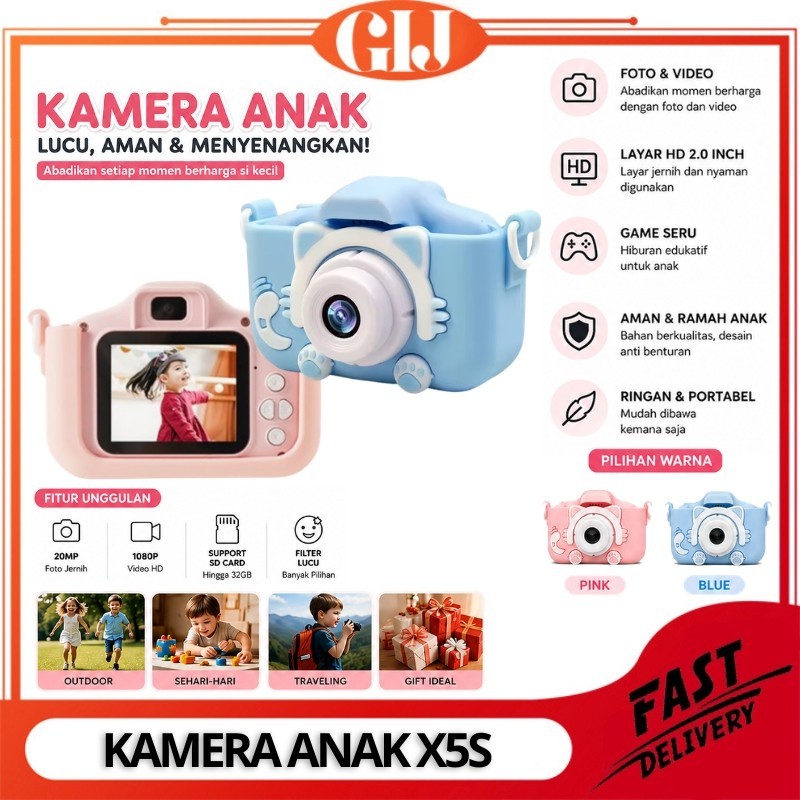 Kamera Anak Mini Digital Mini Kids Kamera Murah Mainan Digital Dual Kids Camera Kamera Digital X5S