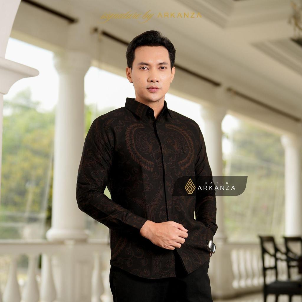 Arkanza Signature Sarimbit Batik Couple Motif Mahadipa Rok Span Wanita Kemeja Pria Pasangan Keluarga