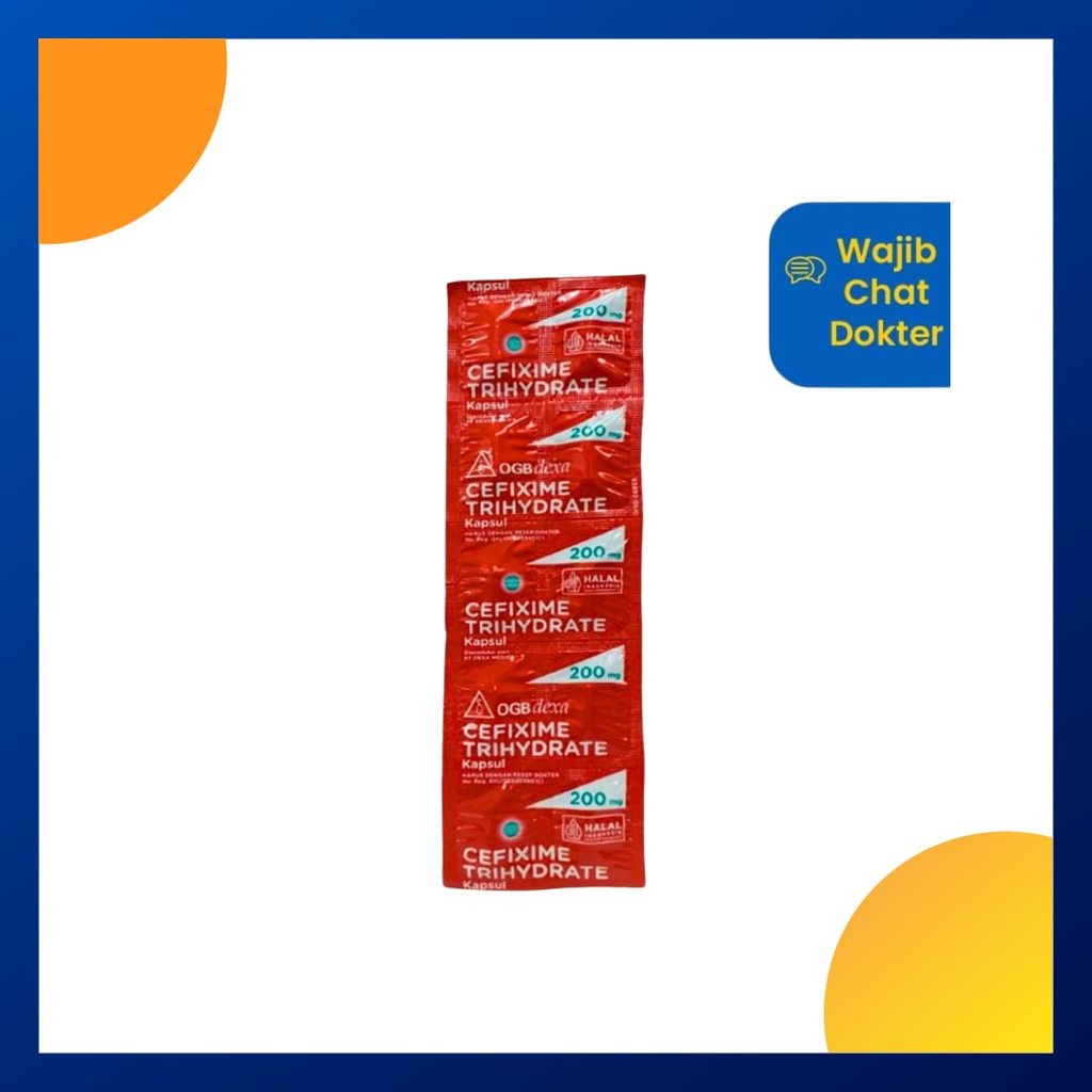 CEFIXIME GENERIK DEXA 200 MG 1 STRIP @ 10 KAPSUL