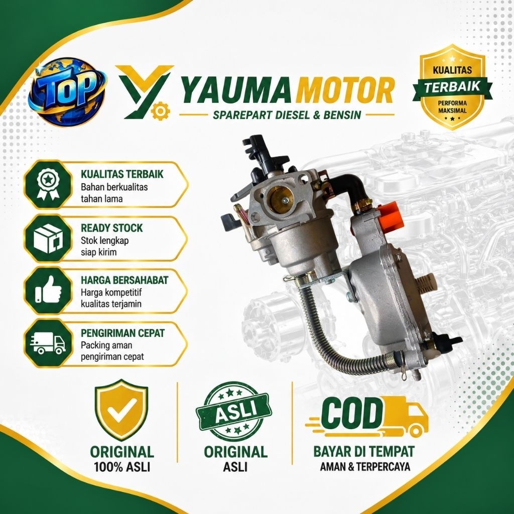 Karburator LPG GX160 Dual Fuel Carburetor  / Carburator Gas LPG GX160 Carburator Genset