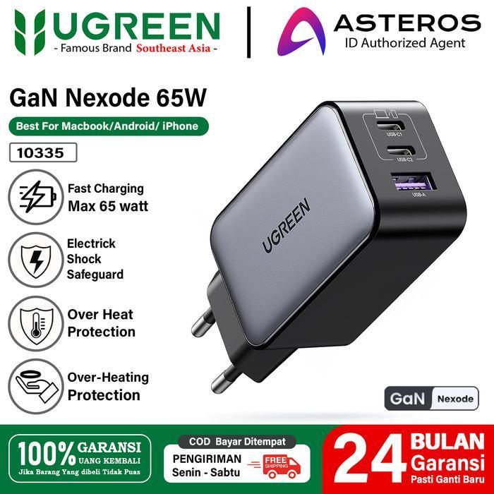 UGREEN Kepala Charger GAN PD Type C FAST Charging 65w 100w 10335 - Gan 65W