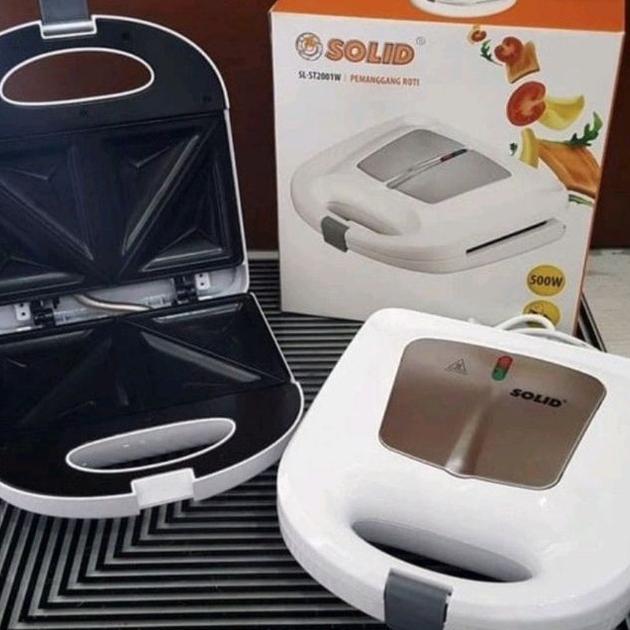 0Solid Toaster Pemanggang Jepit Roti Bakar Sandwich Sl-St 2001W / Sandwich Toaster St2001W Panggang