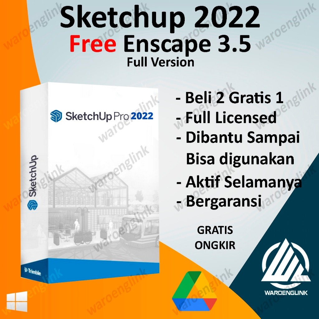Sketchup Pro 2022 + Enscape 3.5 terbaru full version