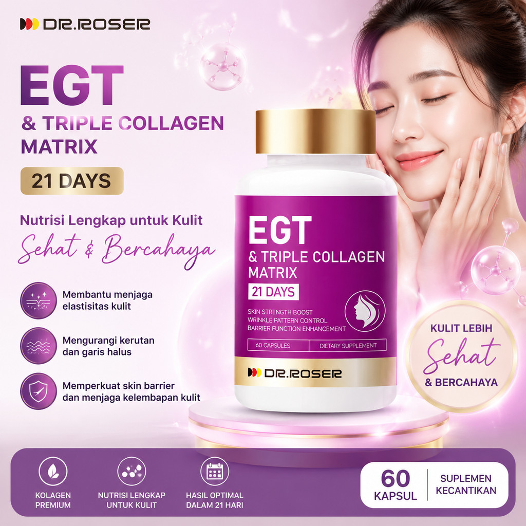 DR.ROSER RV6 Baby Glow Collagen -Antioksidan Kuat -menambah kolagen-30 kapsul dalam satu botol