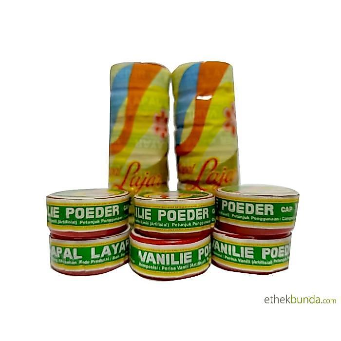 TERMURAH (1 pack x 6pcs) KAPAL LAJAR Vanili bubuk Vanili Cepuk Esense Perasa Vanila Vanilla Baking
