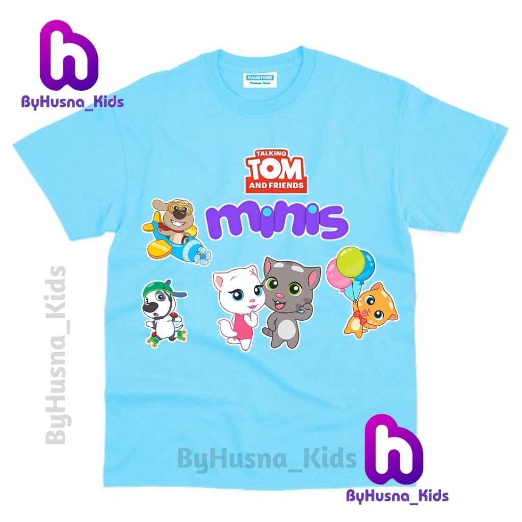 BAJU ANAK KAOS ANAK TALKING TOM MINIS TOM HEROES TALKING TOM AND FRIENDS ATASAN ANAK BAHAN PREMIUM