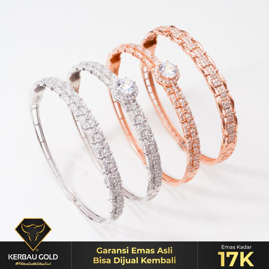 [Kerbau Gold] Gelang Emas Luxury Roxe  17K - Emas Asli 100%