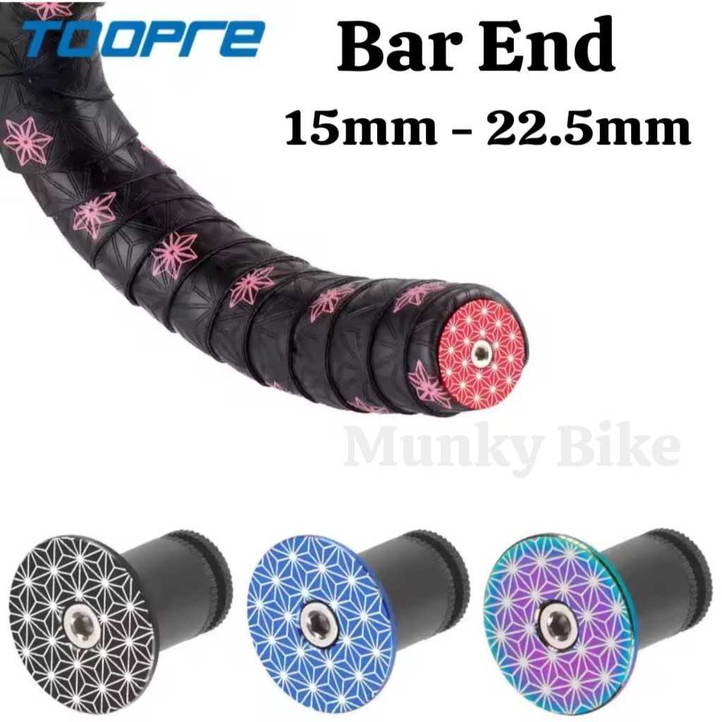 Foto TOOPRE Tutup Penutup Handgrip Handlebar Jalu Stang Bar End Plug 19mm 19 22.2 mm dengan Screw Lock Alloy Sepeda Anak Balance Bike Pushbike