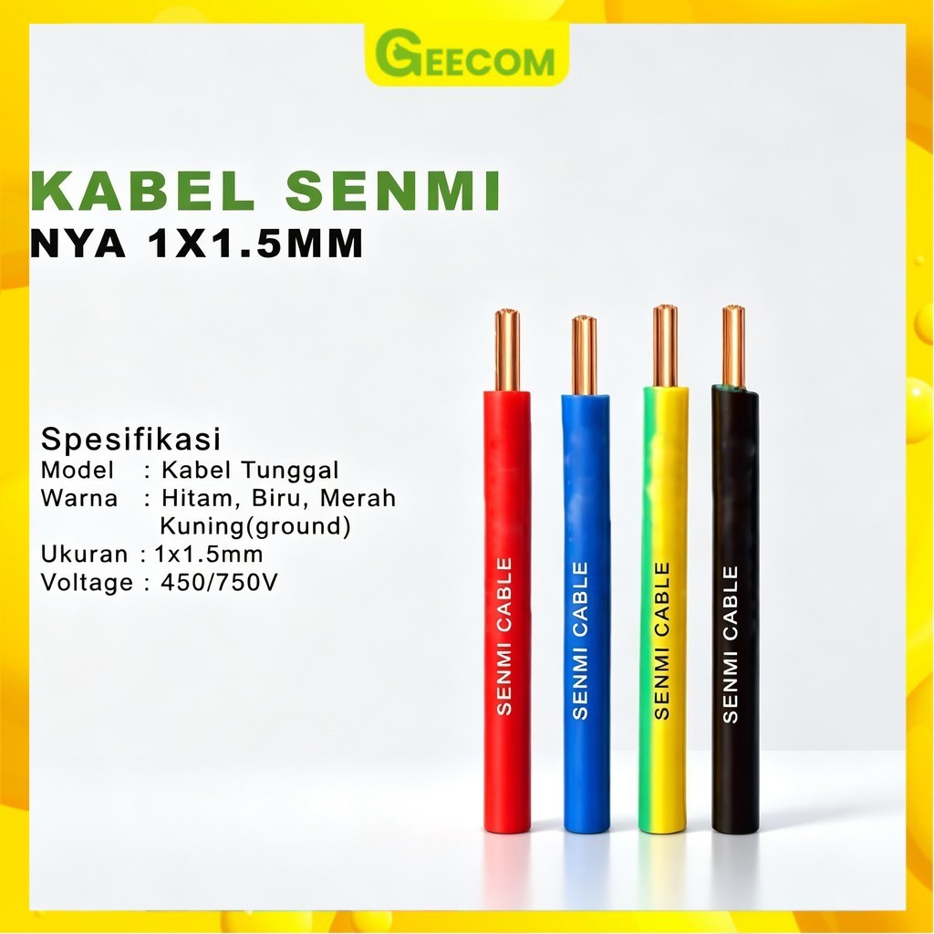 Kabel NYA 1.5mm Senmi / Kabel Listrik NYA 1.5mm / Kabel NYA 1M 3M 5M