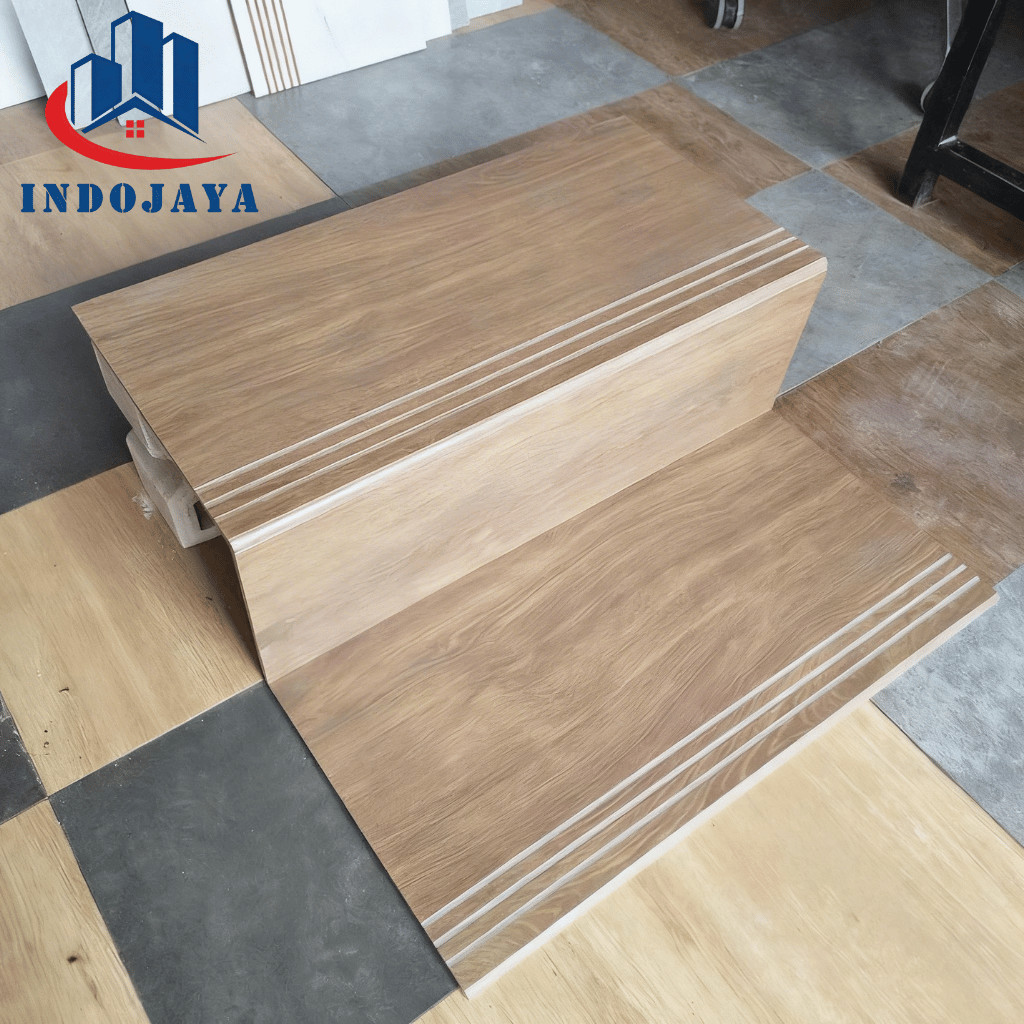Jual Keramik Tangga Motif Kayu 30x60 20x60 Mewah Custom Ukuran Lis Plint Granit Granite Tile Kramik