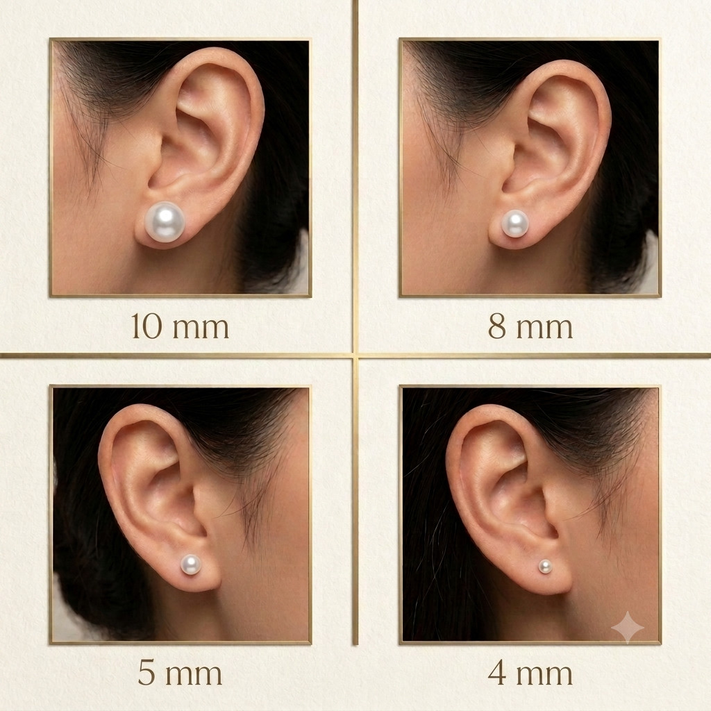 Anting giwang mutiara Titanium Asli Anti Karat Tidak Alergi Permata Mutiara 1 pasang