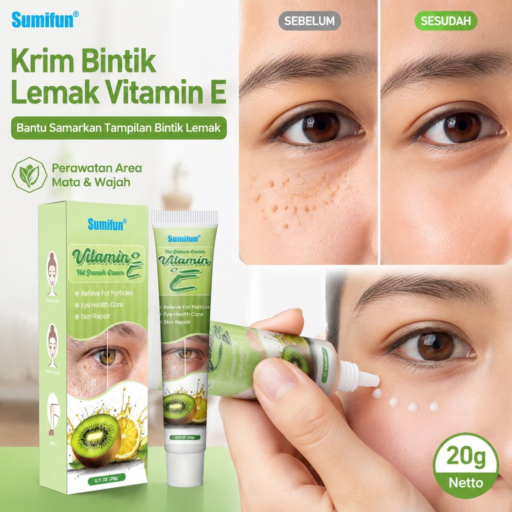 Krim Penghilang Milia 20g Krim Mata Agen Penghilang Milia Obat Milia untuk Bawah Mata Krim Milia Pen