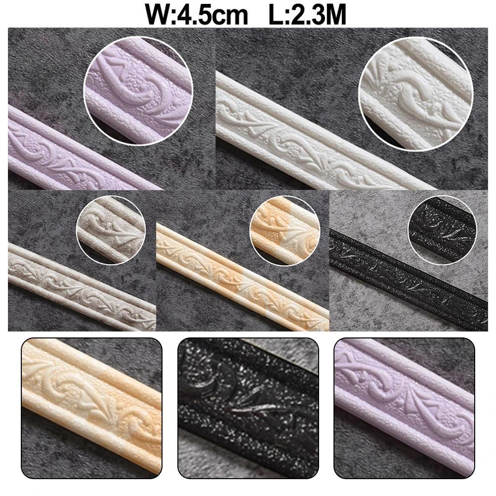 Skirting Border Wall Trim Line 3D Decorative Edging Environmental Foam Border Frame Multi-purpose St