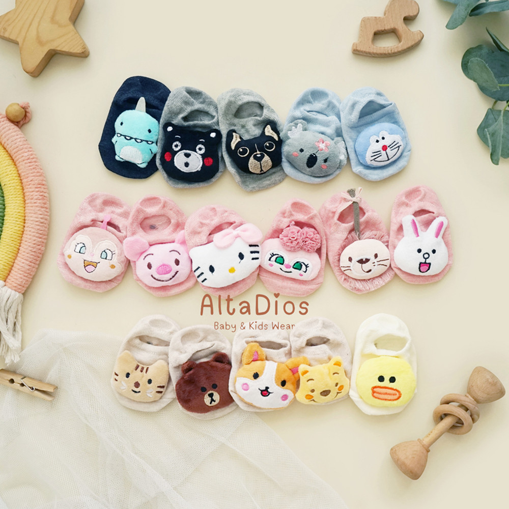 [Dearatalaric] Kado Kaos Kaki Bayi Newborn Karakter 3D | Kaos Kaki Boneka Newborn | Kaos Kaki Bayi L