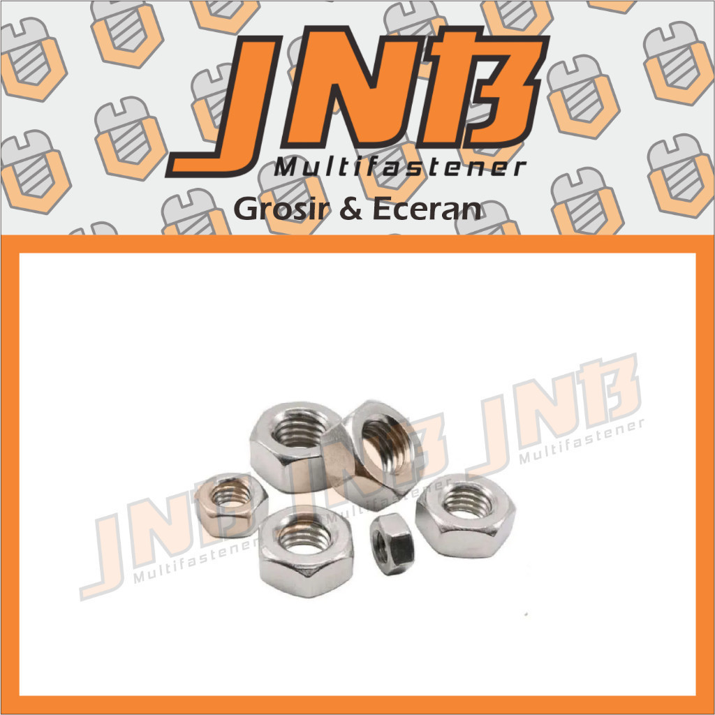 Mur Hex Stainless SUS304 M12 HALUS Drat 1.25