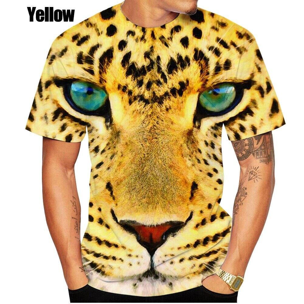 Kaos baru bermotif macan tutul untuk pria dan wanita. Kaos bermotif hewan lucu, kaos bermotif macan 