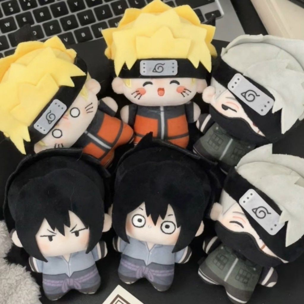 SETRAMALL    Boneka Plushie Cotton Doll 10cm Naruto Shippuden Kakashi Sasuke Figure Doll Anime Jepan
