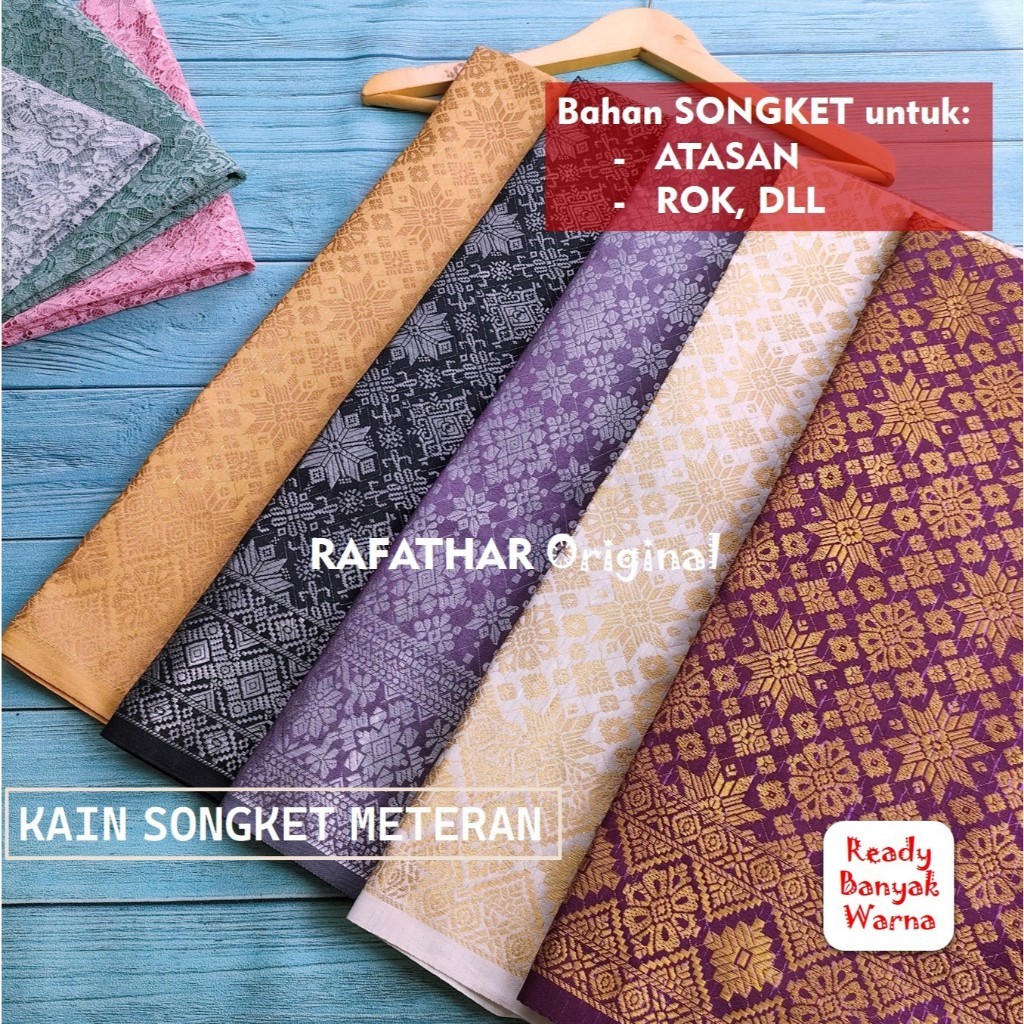 SONGKET METERAN KAIN SONGKET METERAN KAIN SONGKET BAKAL ROK SONGKET BAHAN SONGKET METERAN KAIN TENUN