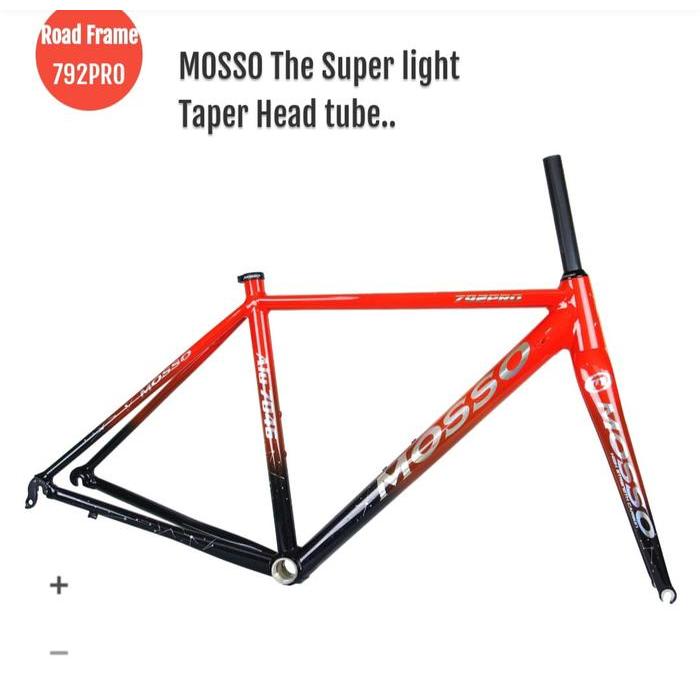 FRAME SEPEDA ROADBIKE MOSSO 792 PRO FORK CARBON - Merah