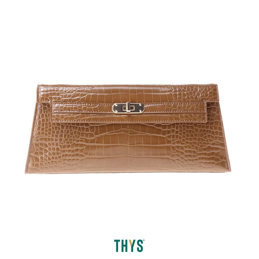 THYS SUSEN Croco Tas Selempang Turn Lock 2015 Ukuran L - Cokelat Sling Bag Crossbody Bag Tas Bahu Ta