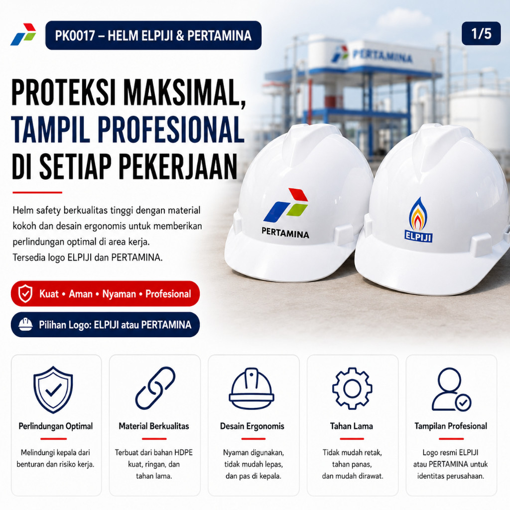 Helm Safety Proyek Helmet Helm Safety LPG Elpiji Pertamina