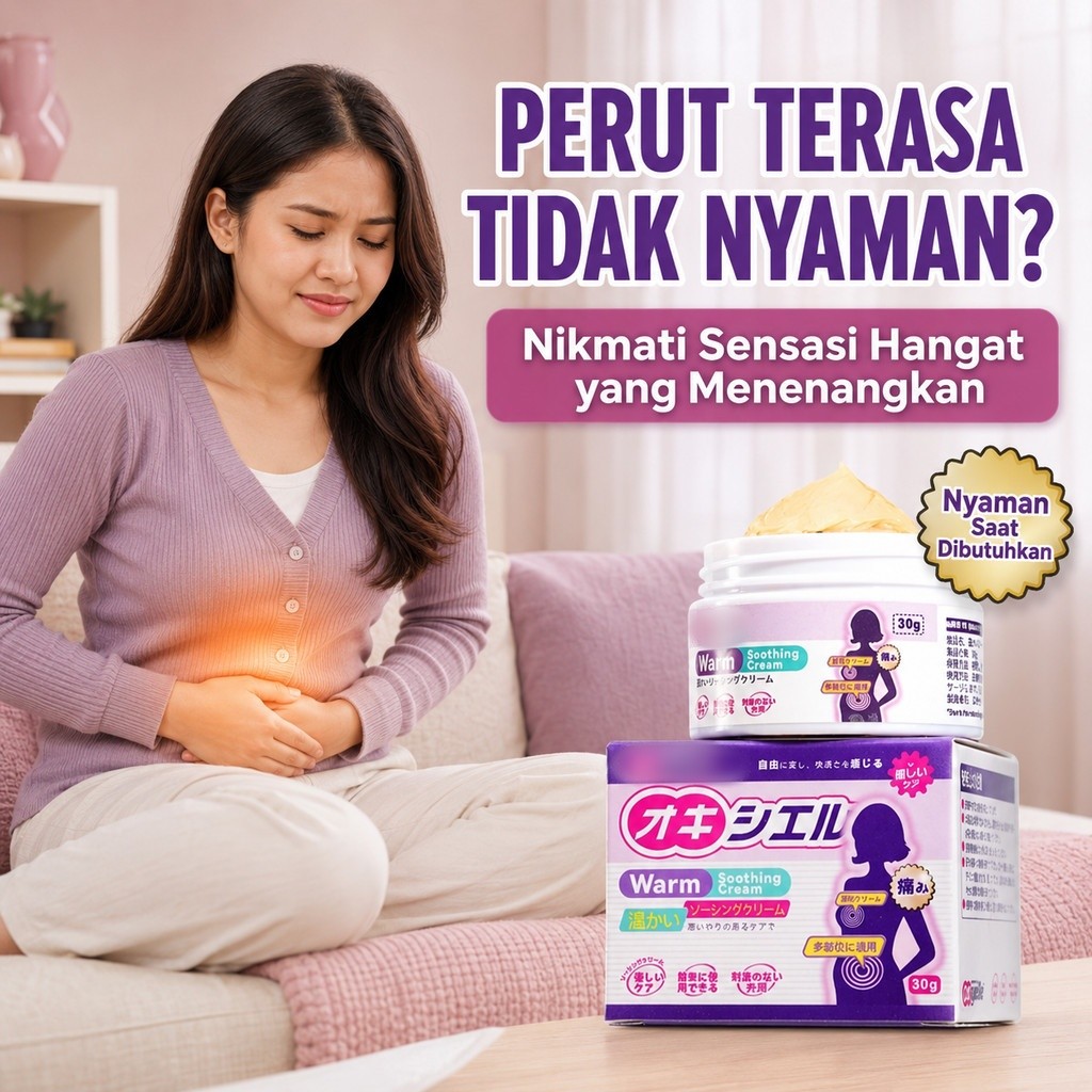 Gel Nyeri Haid 30g Gel Hangat Wanita untuk Haid Sedikit, Darah Haid Hitam, Haid Tidak Lancar & Pengh