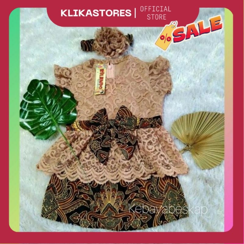 kebaya brokat bayi dan anak moderen/ kebaya cibi baju tedak siten turun tanah/ baju pesta anak perem