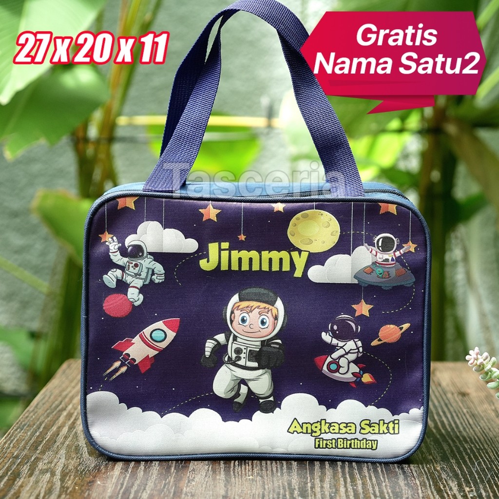 Tas Snack Ultah Anak Mewah Gambar Astronot