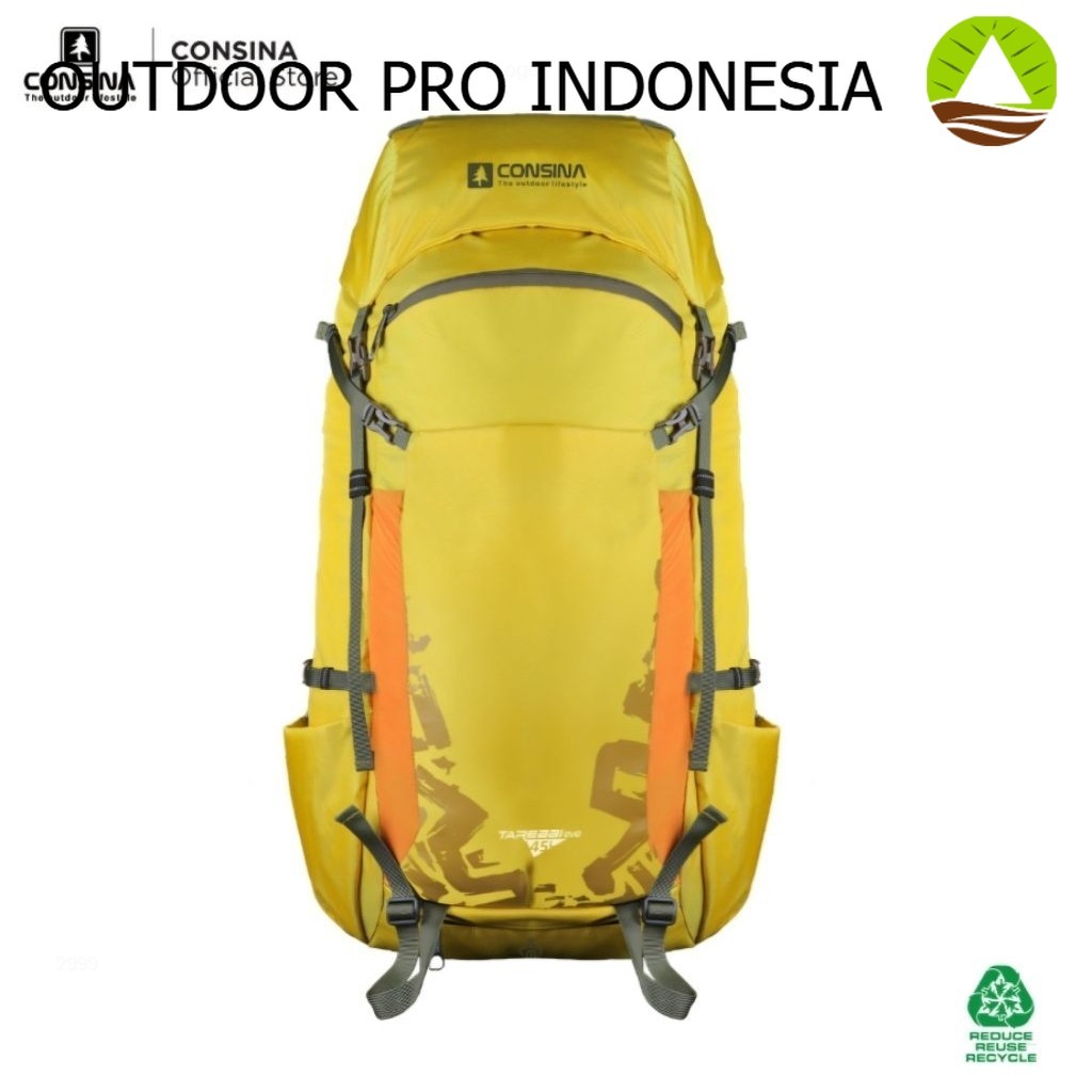 CONSINA. TAREBBI EVO 45 LITER RANGSEL CARRIER + RAIN COVER